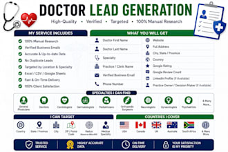 build verified medical leads and doctor email list USA
