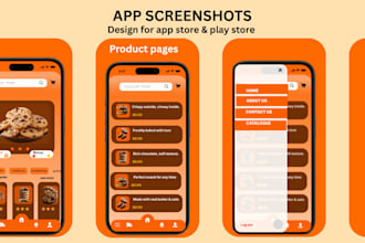 design app store screenshots, play store or app screenshots