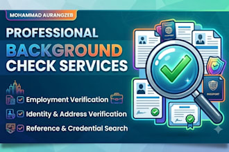 background check and osint research for you