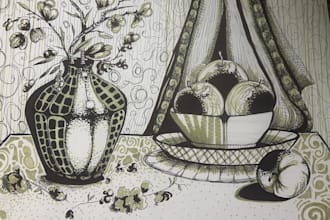 draw a custom hand draw stylized illustration