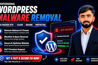 fix hacked wordpress malware removal, wordpress security, malware