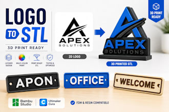 convert your logo or text into a 3d printable stl file