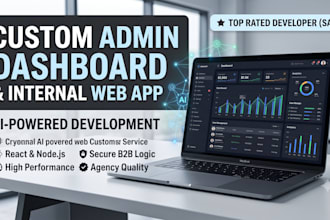 develop a custom admin dashboard and internal tool UI