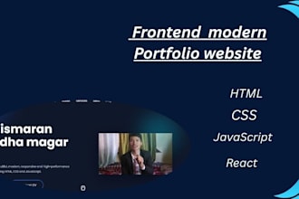 create a modern portfolio website by using HTML CSS and javascript