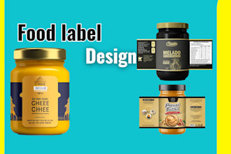 design modern, professional food label design and food packaging design