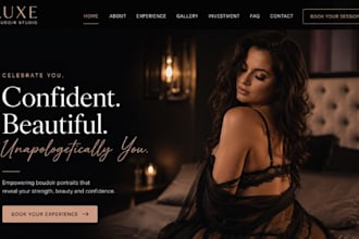 design squarespace boudoir glamour portrait studio website event photographer