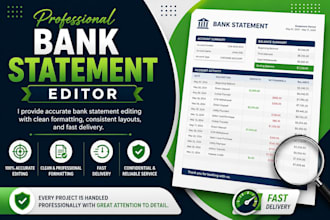 do USA UK bank statement editable format