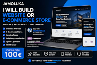 build a responsive wordpress website or woocommerce store