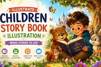 illustrate beautiful children storybook illustrations and bookcovers