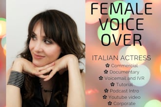 record a pro italian voice over or narration voice