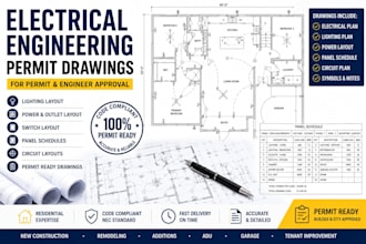 reate electrical permit drawings and power layout plans