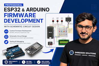 develop arduino esp32 firmware and iot circuit design