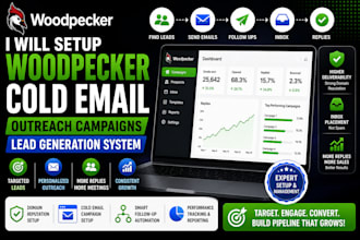 setup woodpecker cold email outreach campaign lead generation