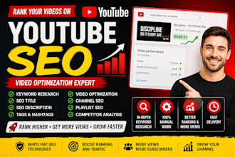 do professional youtube SEO, video optimization