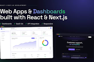build a react or nextjs web app, dashboard or saas UI