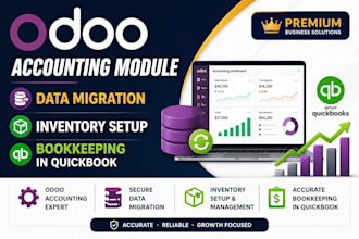 odoo accounting module, data migration, inventory setup bookkeeping in quickbook
