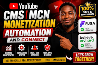 do youtube cms mcn monetization automation and connect fuga, believe orchard