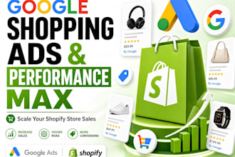 set up google shopping ads and performance max for shopify