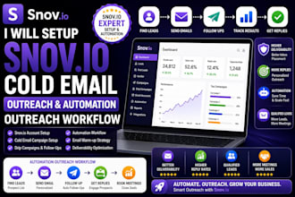 setup snov io cold email outreach automation outreach workflow