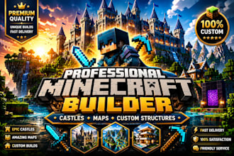 be your professional minecraft builder for castles, maps and custom structures