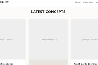 design a custom fashion illustration portfolio and front end website