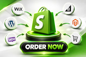 clone wix to shopify tranfer bigcommerce to shopify migrate wordpress to shopify