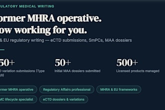 write and optimize mhra and eu regulatory ectd documents