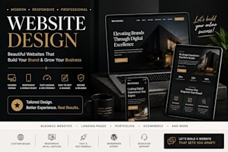 design a modern and luxury responsive website or landing page