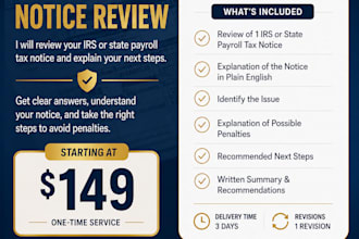 review any payroll tax notice and explain your next steps