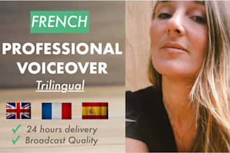 record a professional french commercial or corporate voice over