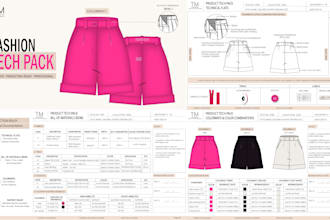 create a production ready fashion tech pack for your clothing brand