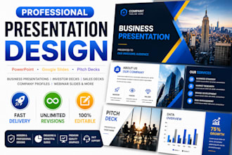 redesign powerpoint presentation into a premium presentation