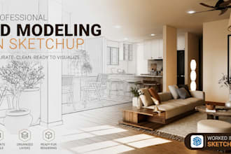 create a professional sketchup 3d model from your plans