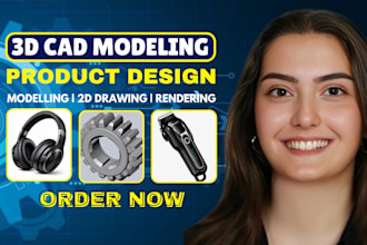 do 3d product rendering and modeling, 3d cad design, industrial product design