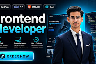 build responsive website using wordpress, PHP, HTML, CSS, react