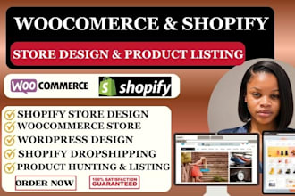 build woocomerce wordpress or shopify dropshipping store