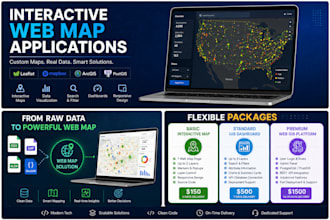 develop a custom gis web application with leaflet mapbox or arcgis