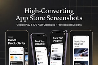design high converting google play app screenshots, aso IOS app store screenshot