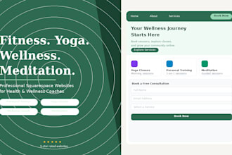 design a fitness, yoga, wellness and meditation website for personal trainers