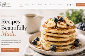 design squarespace food photographer recipe website landscape nature photo site