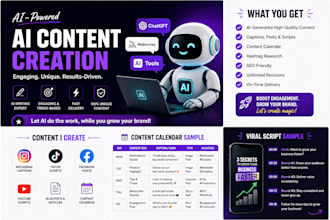 create ai generated social media content, captions, and scripts