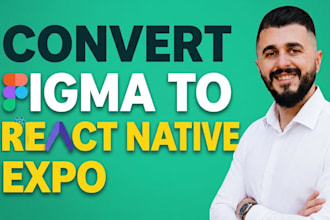 convert figma to react native expo or responsive react frontend