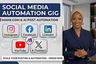 make social media automation make com automation social media post ai automation
