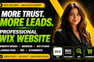 build wix website design wix development wix studio redesign landing page