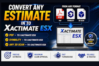 convert pdf and symbility insurance estimates to xactimate