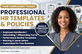 create proffessional HR templates, policies and forms
