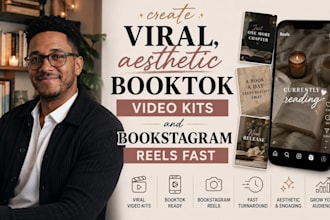 create viral, aesthetic booktok video kits and bookstagram reels fast