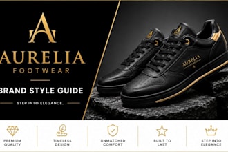 create a premium brand style guide and brand identity
