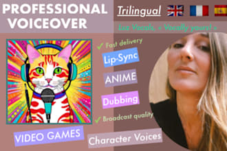 be your female character voice actor for video games or anime