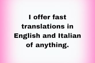 translate anything in english or italian
